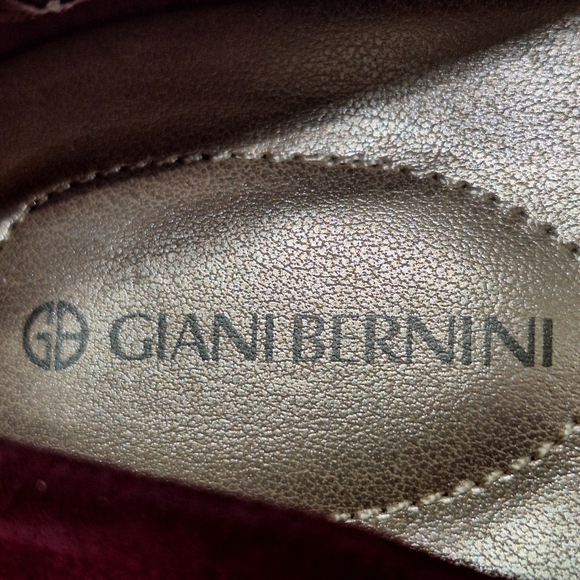 Giani Bernini "NEW" Oxblood Sweets Classic Preppy Faux Suede Heels Size 7 - Picture 9 of 11